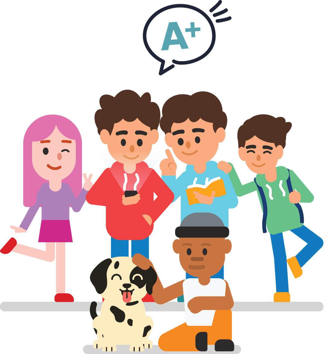 Students learning together